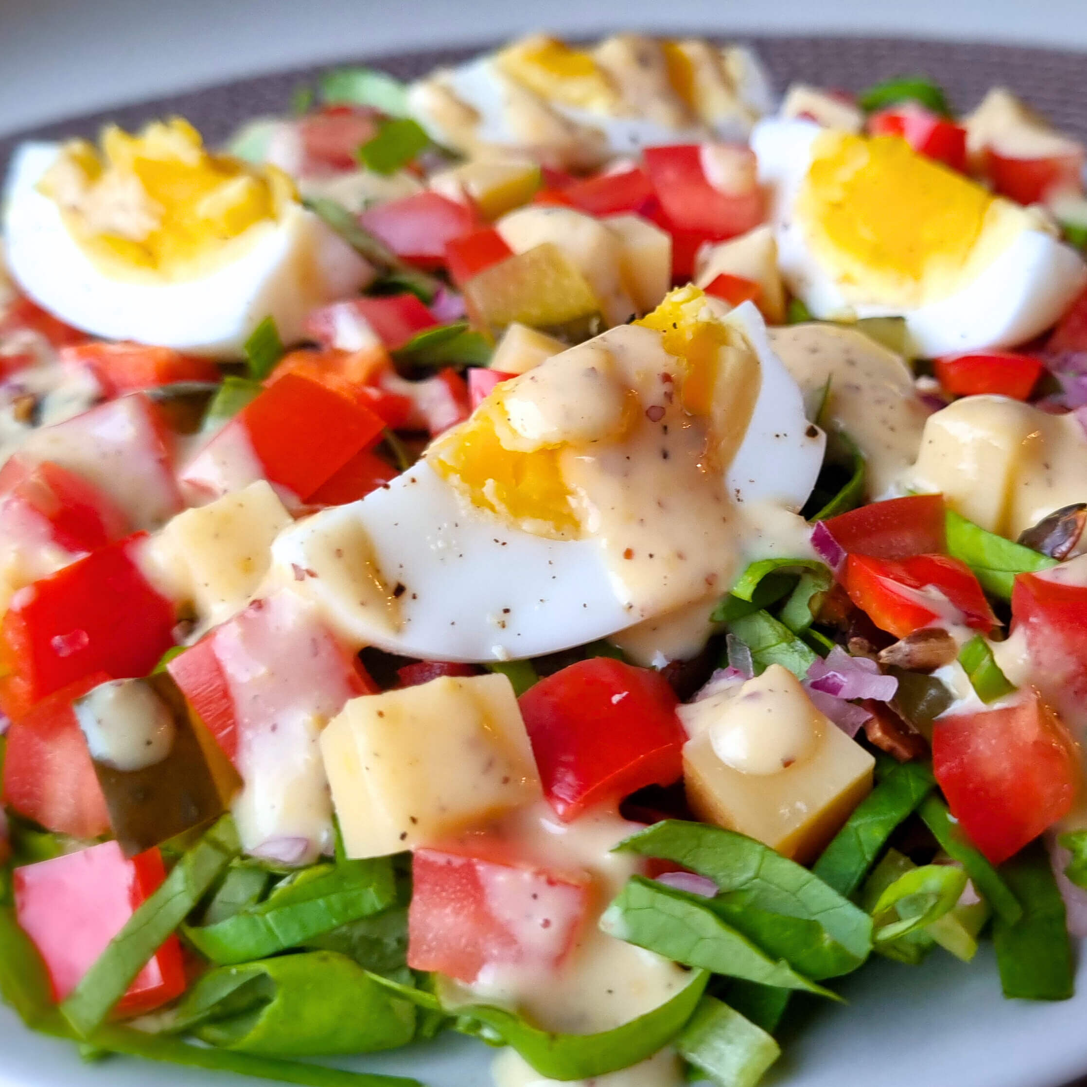 Boerensalade met oude kaas & augurk – méga veel eiwitten