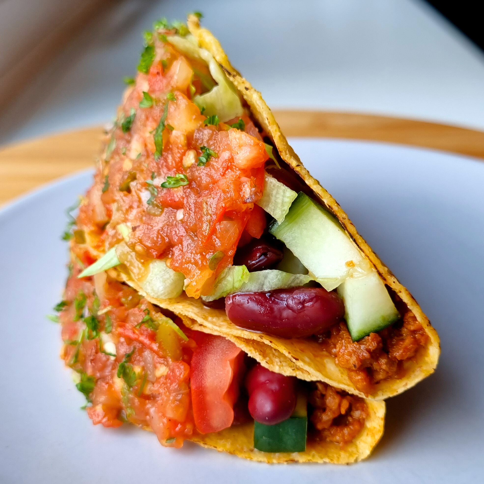 Eiwitrijke vegan taco’s met mega veel groenten – 33+ gram proteïne