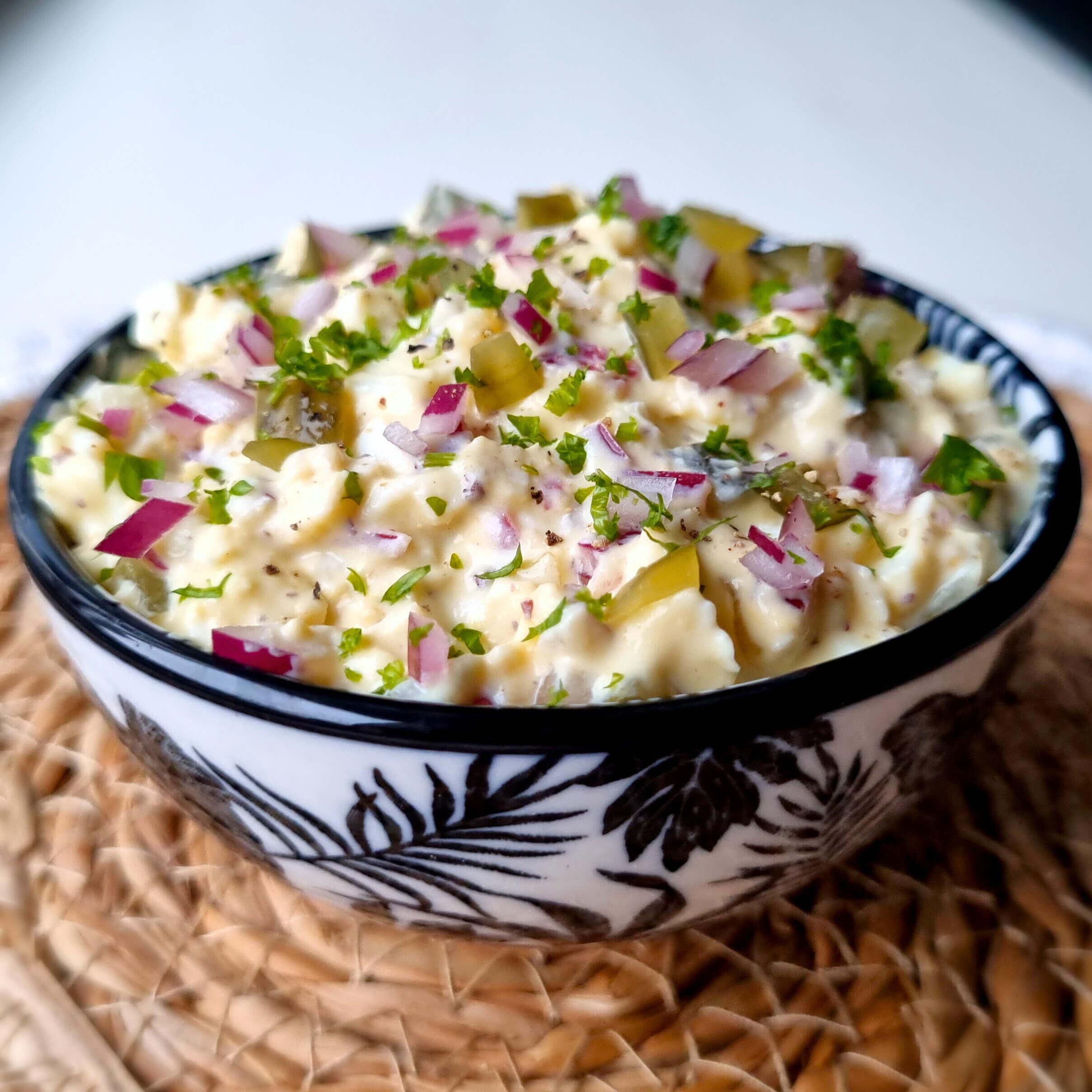 Pittige Hollandse eiersalade met grove Zaanse mosterd