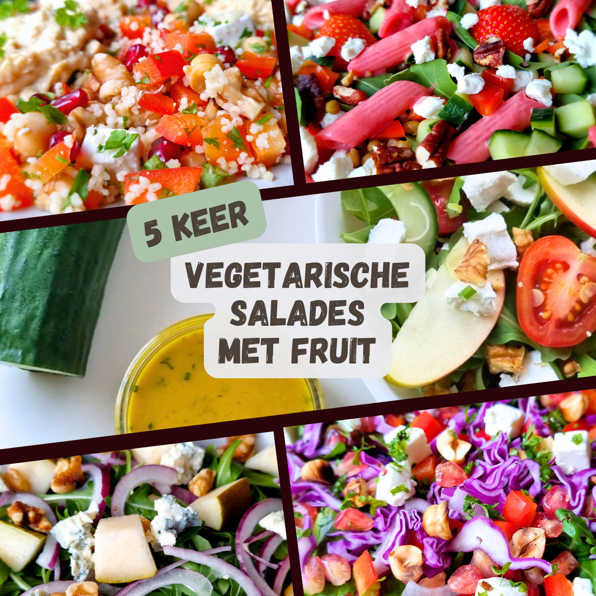 5x vegetarische salades met fruit