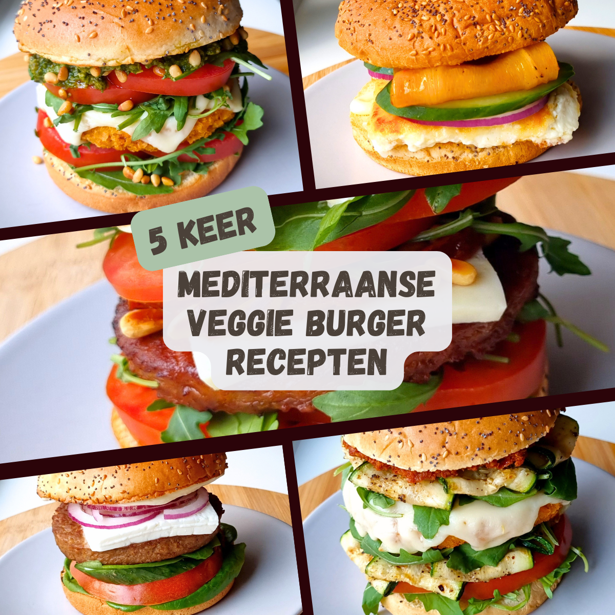 5x Mediterraanse veggie burger recepten