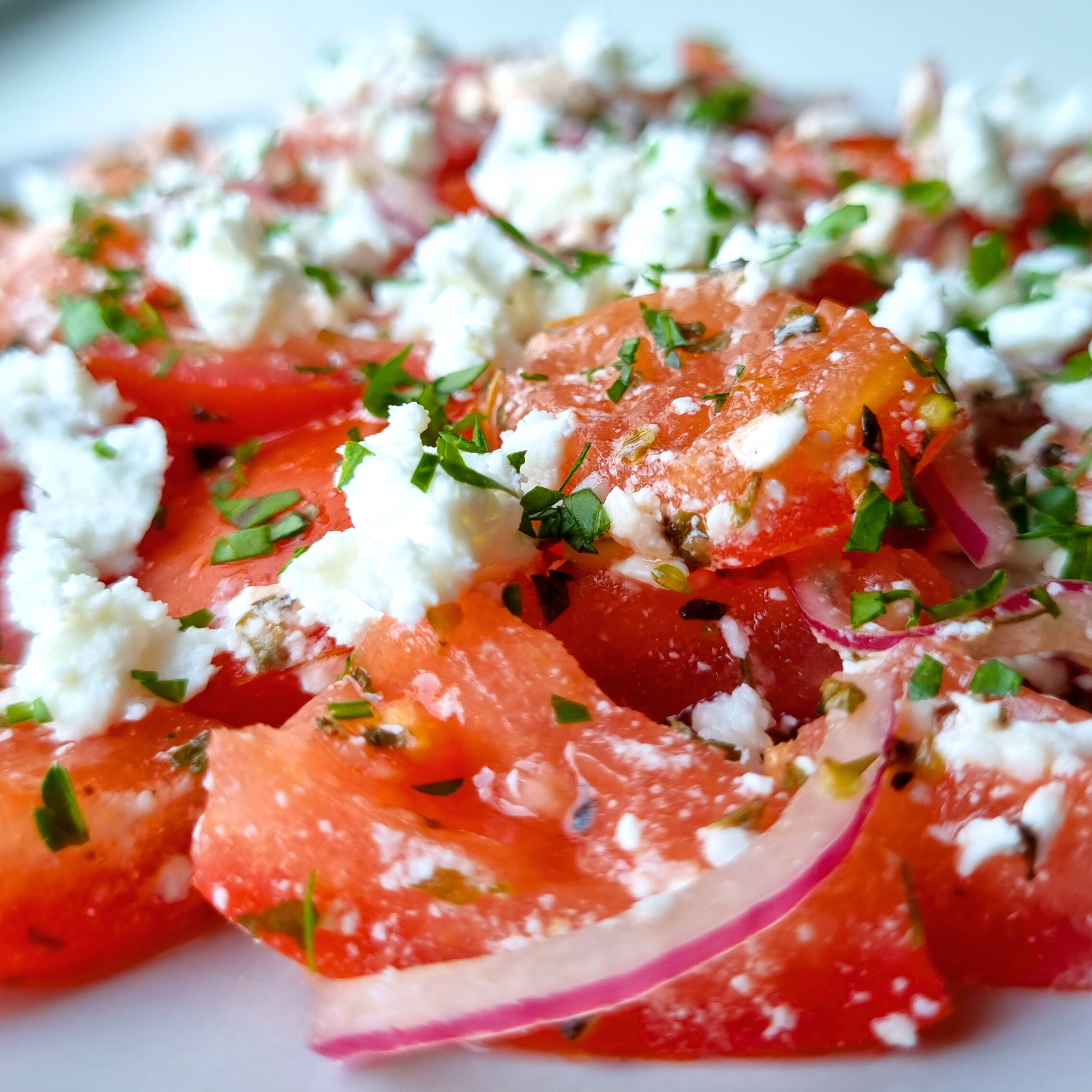 Griekse tomatensalade met feta