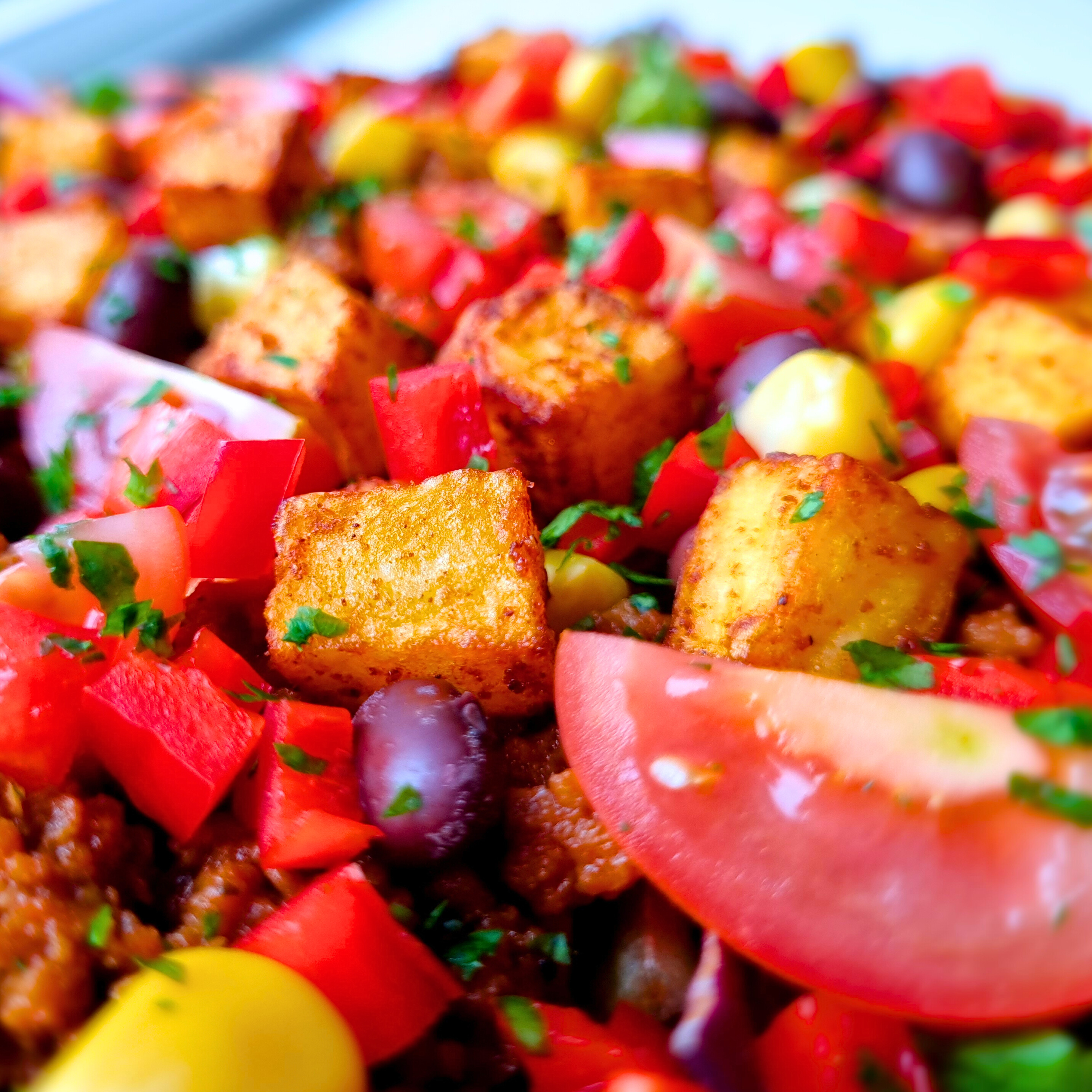 Mexicaanse maaltijdsalade met aardappeltjes – snel, slank & super eiwitrijk