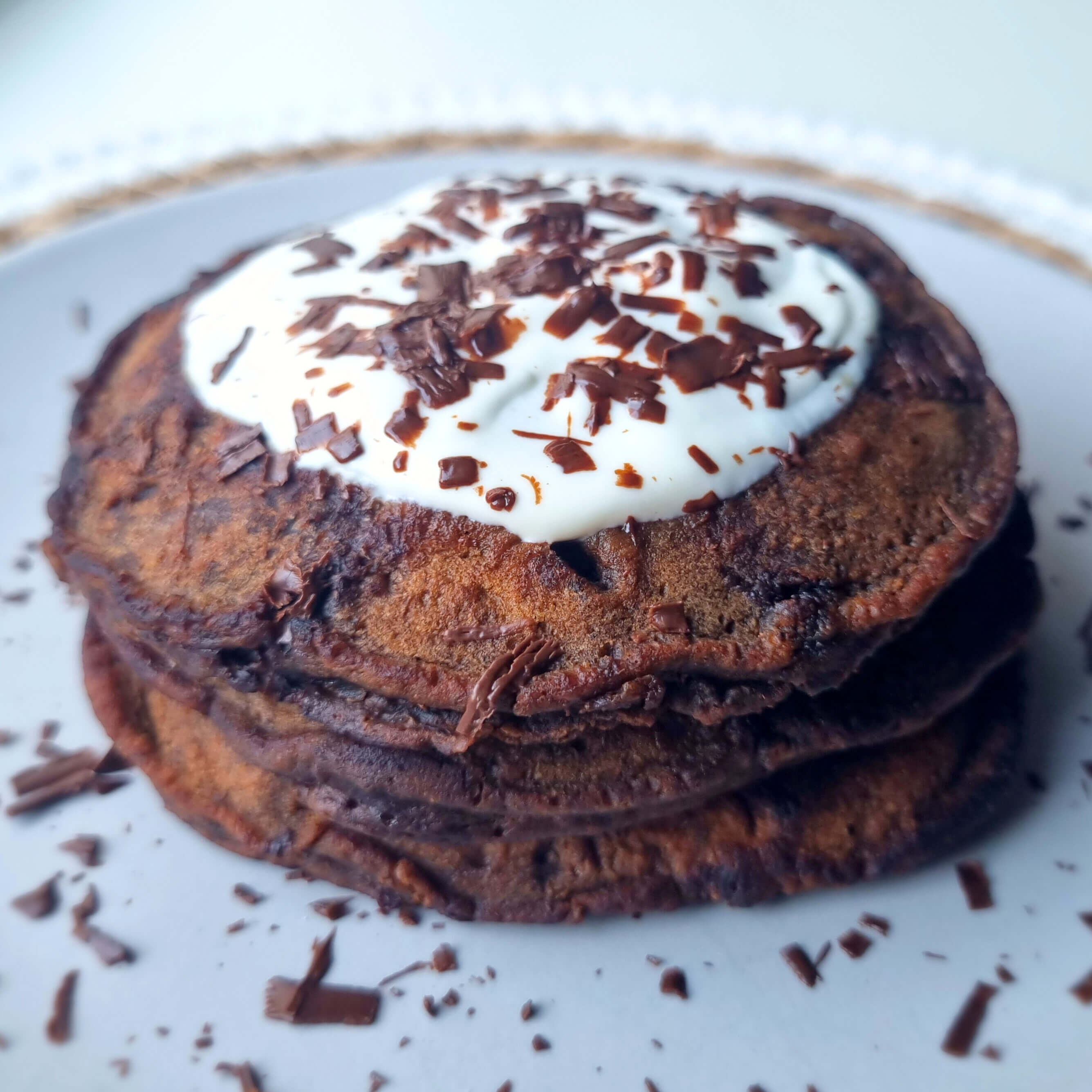 Chocolade pancakes met pompoen